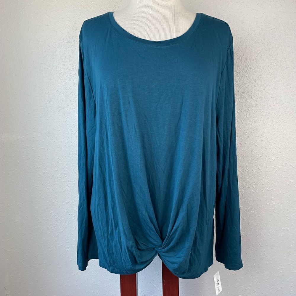 NWT Style & Co Knot Top Long Sleeve Shirt Size XXL